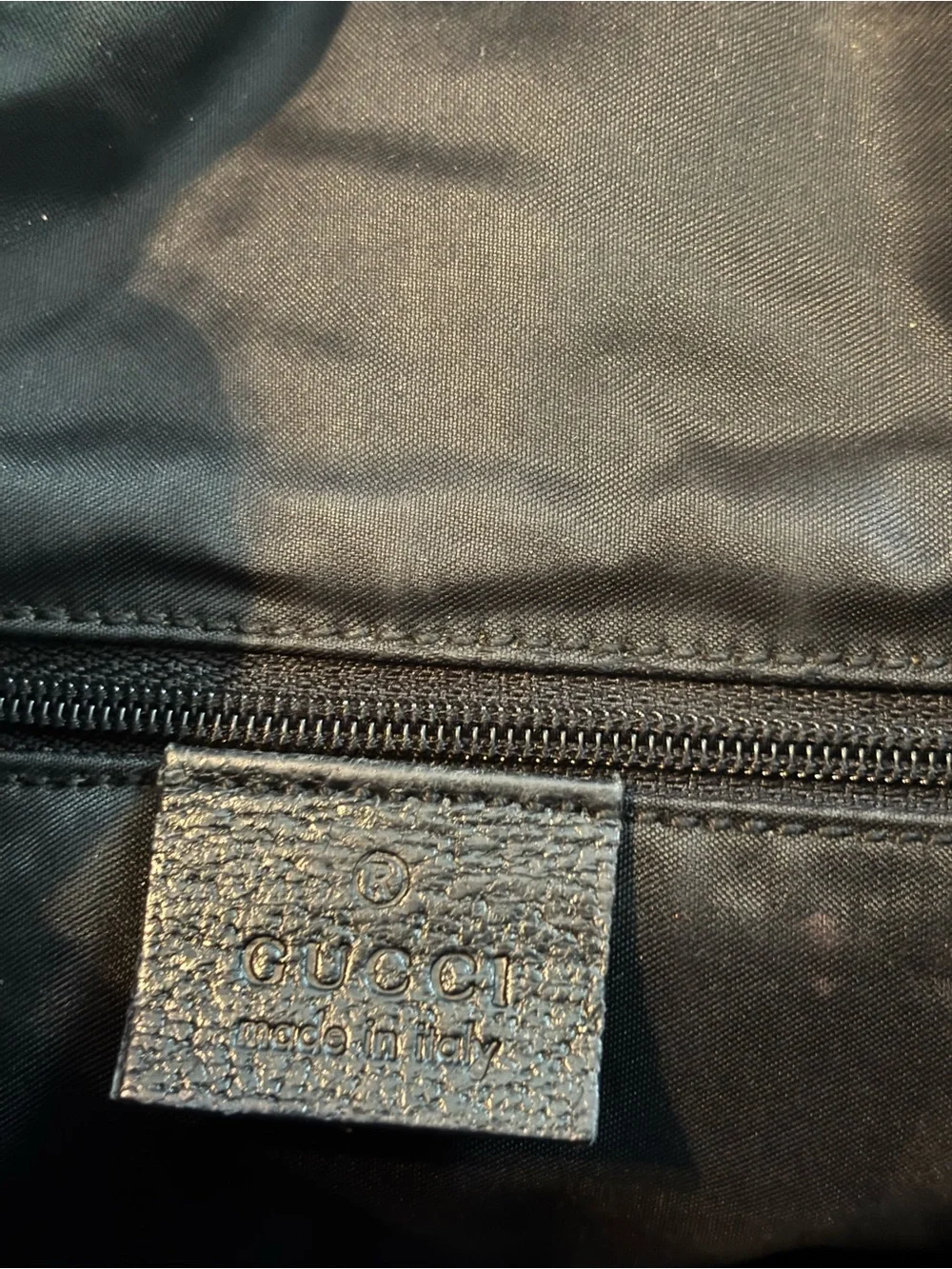 Vintage Rare Archival Gucci Black Nylon Flat Foldover Jackie Bag - Tom Ford Era